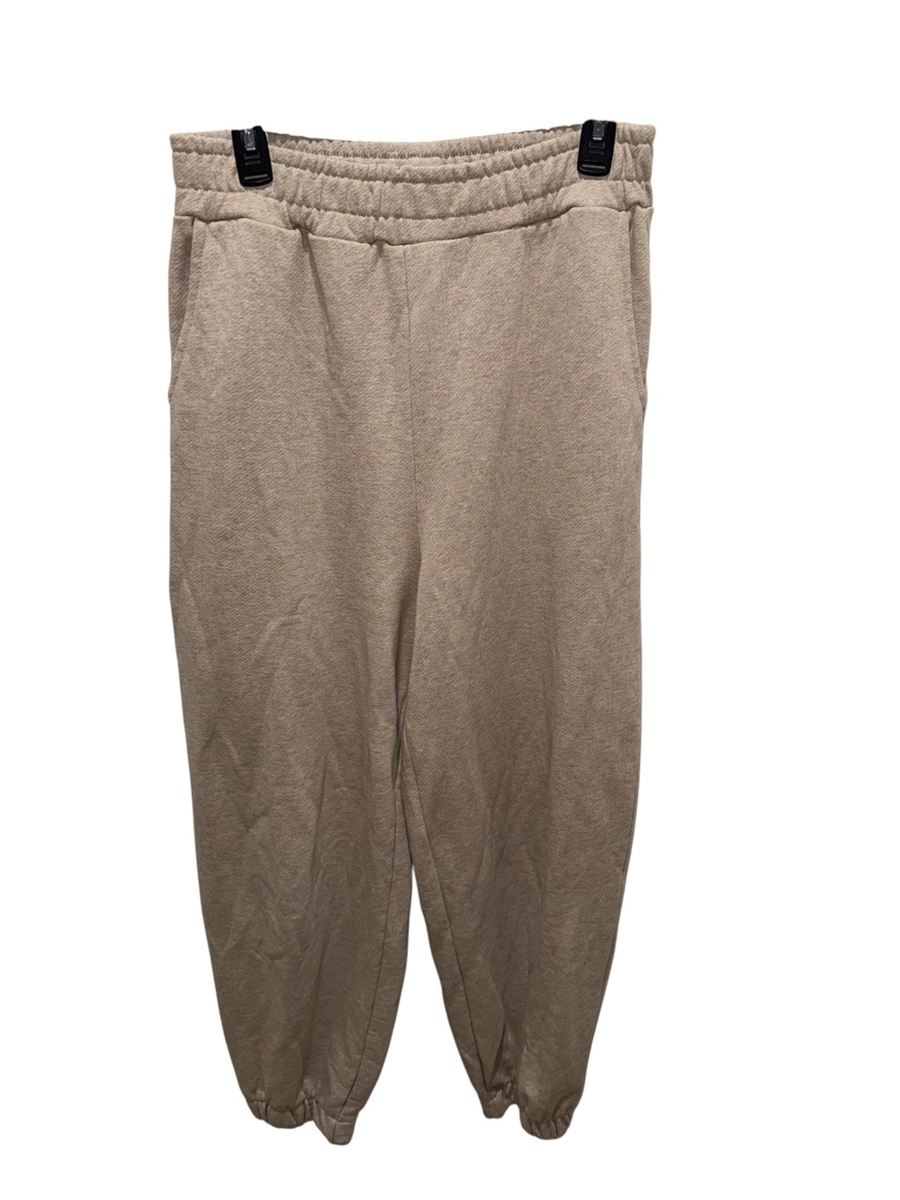 Zara Beige Oversized Jogger Sweatpants Large Neutral Lounge Athleisure - Picture 4 of 6